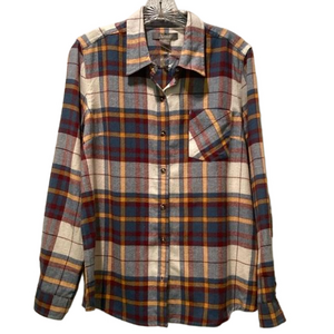 NWOT Natural Reflections 100% Cotton Plaid Flannel Shirt Size M